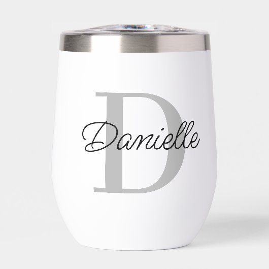 Aangepaste naam Initiaal Monogram Modern Minimalis (Voorkant)