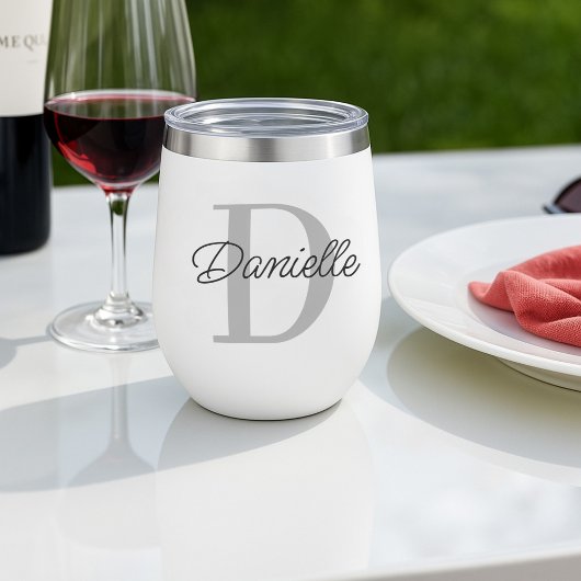 Aangepaste naam Initiaal Monogram Modern Minimalis