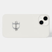 Aangepaste naam Initiaal Monogram Modern Minimalis Case-Mate iPhone Case (Achterkant (horizontaal))