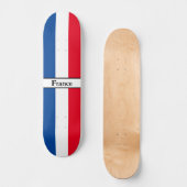 Aangepaste naam Initialen Blauw, Wit & Rood Skateb Persoonlijk Skateboard (Voorkant)