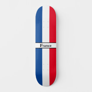 Aangepaste naam Initialen Blauw, Wit & Rood Skateb Persoonlijk Skateboard