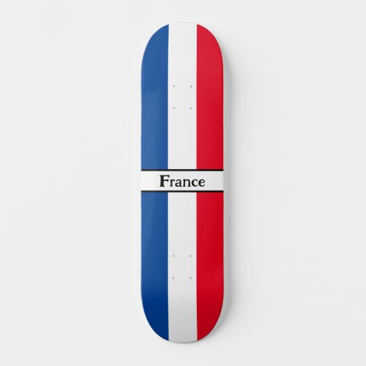 Aangepaste naam Initialen Blauw, Wit & Rood Skateb Persoonlijk Skateboard (Voorkant)