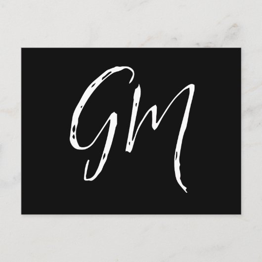 Aangepaste naam Initialen gepersonaliseerd in twee Briefkaart (Voorkant)