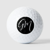 Aangepaste naam Initialen gepersonaliseerd in twee Golfballen (Voorkant)