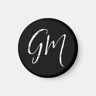 Aangepaste naam Initialen gepersonaliseerd in twee Magneet