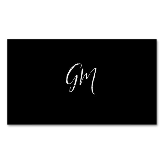 Aangepaste naam Initialen gepersonaliseerd in twee Magnetisch Visitekaartje (Voorkant)