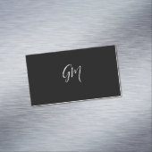 Aangepaste naam Initialen gepersonaliseerd in twee Magnetisch Visitekaartje (Voorbeeld)
