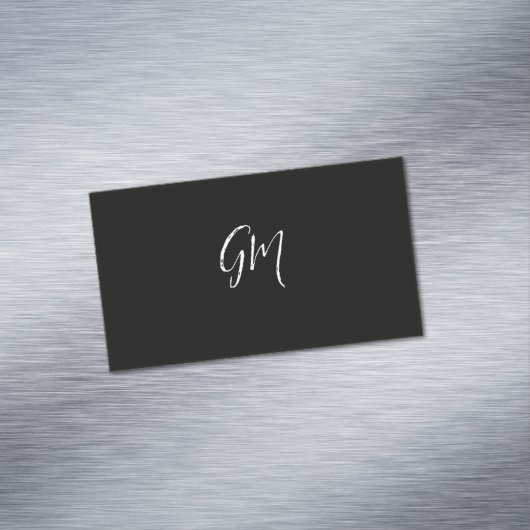 Aangepaste naam Initialen gepersonaliseerd in twee Magnetisch Visitekaartje (Voorbeeld)