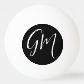 Aangepaste naam Initialen gepersonaliseerd in twee Pingpongbal (Voorkant)