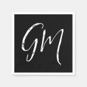 Aangepaste naam Initialen gepersonaliseerd in twee Servet (Voorkant)