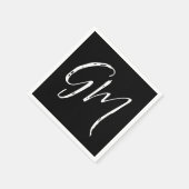 Aangepaste naam Initialen gepersonaliseerd in twee Servet (Hoek)