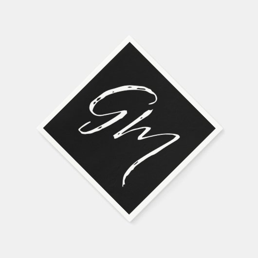 Aangepaste naam Initialen gepersonaliseerd in twee Servet (Hoek)