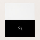 Aangepaste naam Initialen gepersonaliseerd in twee Visitekaartje (Buitenkant ongevouwen)