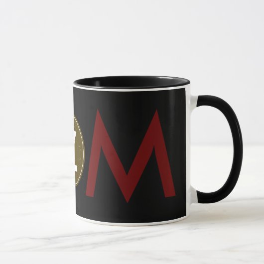 aangepaste naam initialen letters mok (Rechts)