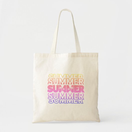 Aangepaste naam & initials zomer tote bag (Voorkant)