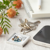 Aangepaste Naam Inspirerend Wolf Quote Sterkte Pac Sleutelhanger (Zijkant)