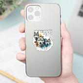 Aangepaste Naam Inspirerend Wolf Quote Sterkte Pac Sticker (Telefoon)