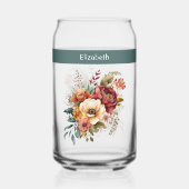 Aangepaste naam introvert eenzaamheid bloemen groe blikvorm glas (Voorkant)