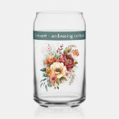 Aangepaste naam introvert eenzaamheid bloemen groe blikvorm glas (Achterkant)