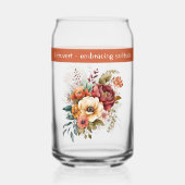 Aangepaste naam introvert eenzaamheid bloemen sina blikvorm glas (Achterkant)