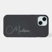 Aangepaste naam iPhone 15 case (Achterkant horizontaal)
