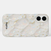 Aangepaste naam Iridescent Opal Stone Case-Mate iPhone Case (Achterkant (horizontaal))