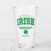 Aangepaste naam Irish Born Lucky Glas (Achterkant)