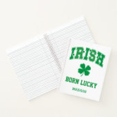 Aangepaste naam Irish Born Lucky Notitieboek (Binnen)