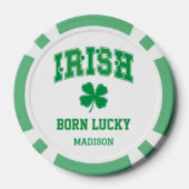 Aangepaste naam Irish Born Lucky Poker Chips (Achterkant)