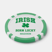 Aangepaste naam Irish Born Lucky Poker Chips (Enkel)