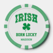 Aangepaste naam Irish Born Lucky Poker Chips (Voorkant)
