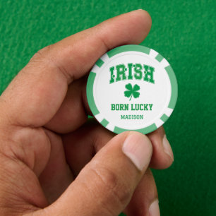 Aangepaste naam Irish Born Lucky Poker Chips