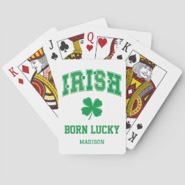 Aangepaste naam Irish Born Lucky Pokerkaarten