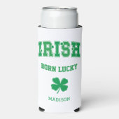 Aangepaste naam Irish Born Lucky Seltzer Blikjeskoeler (Seltzer Voorkant)