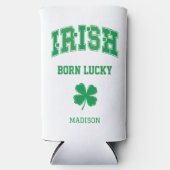 Aangepaste naam Irish Born Lucky Seltzer Blikjeskoeler (Voorkant)