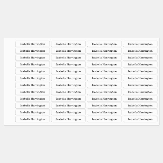 Aangepaste naam Iron-On stof kleding Labels (Vel)