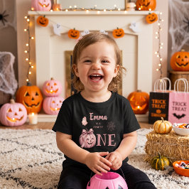 Aangepaste naam is een enge Cute Pinkoween Kinder Shirts