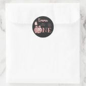 Aangepaste naam is een enge Cute Pinkoween Ronde Sticker (Tas)