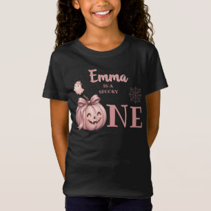 Aangepaste naam is een enge Cute Pinkoween T-shirt