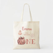 Aangepaste naam is een enge Cute Pinkoween Tote Bag (Voorkant)