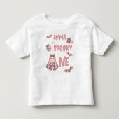 Aangepaste naam is een enge Pinkoween-meisje Kinder Shirts (Voorkant)