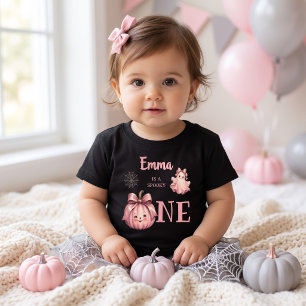 Aangepaste naam is een enge Pinkoween-meisjest-shi Kinder Shirts