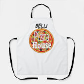 Aangepaste naam Italiaans Pizza House Adult Schort (Voorkant)