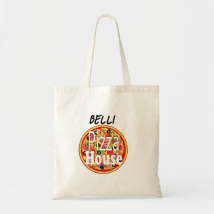 Aangepaste naam Italiaans Pizza House Adult Schort Tote Bag