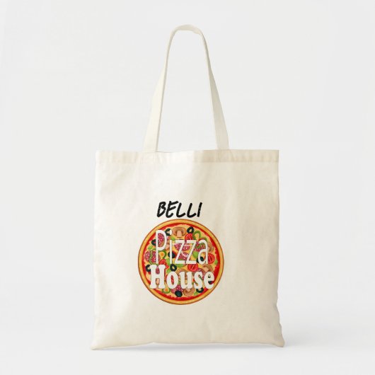 Aangepaste naam Italiaans Pizza House Adult Schort Tote Bag (Voorkant)