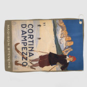 Aangepaste naam Italiaanse Alpen Vintage Travel Golfhanddoek (Horizontaal)