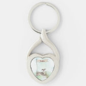 Aangepaste naam Italiaanse Greyhound Pet Dog Sleutelhanger (Voorkant)