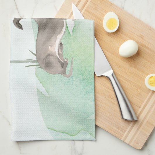 Aangepaste naam Italiaanse Greyhound Pet Dog Theedoek (Quarter Fold)