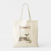 Aangepaste naam Italiaanse Greyhound Pet Dog Tote Bag (Achterkant)
