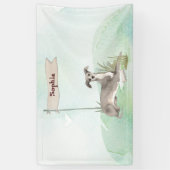 Aangepaste naam Italiaanse windhond huisdier hond Spandoek (Verticaal)